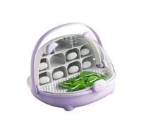 Cage d'habitat transparente avec design respirant et chambre amovible pour une observation facile et une meilleure reproduction - Récipient respirant pour la croissance des vers à soie