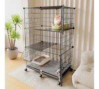 Cage d'intérieur Amovible pour Chat, Enclos for Chat d'intérieur avec Plateau/Roues/hamac, Cage for Chat d'intérieur et d'extérieur, Balcon, Parc for Chat for Cage Critter Nation