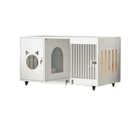 Cage d'intérieur en bois pour chat avec design épais, plusieurs aérations pour une circulation d'air optimale, facile à assembler et à déplacer, idéale pour chats, furets, chinchillas, lapins et