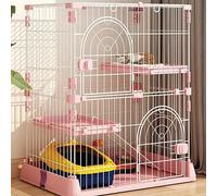 Cage d'intérieur pour chat - Grand espace pour animaux de compagnie, zone d'exercice pour chats, furets et cochons d'Inde, idéal pour un ou deux chats