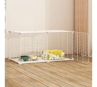 Cage d'intérieur pour chat - Maison pour chat en fil métallique - Facile à assembler - Convient pour un ou deux chats - Clôture multifonction pour animaux de compagnie