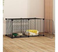 Cage d'intérieur pour Chat Maison pour Chat Porte-Chat Fil métallique Facile à Assembler Clôture pour Chat adaptée à Un ou Deux Chats Cage de Cochon d'Inde Cage à Chien Balcon Maison pour Chat 0,6 po