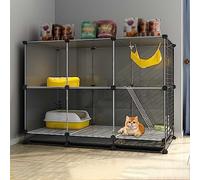 Cage d'intérieur pour chat - Parc amovible pour petits animaux, espace d'exercice spacieux pour chats et chiots