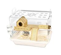 Cage d'observation en Pet - Petit abri Transparent pour Animaux - Boîtier Gerbil ventilé avec Base Claire pour Jeu en intérieur, entraînement à la Maison, Moments d'apprentissage des, Petit
