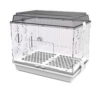 Cage d'oiseau, Cages à Oiseaux en Acrylique, Cages créatives, nichoir Portable, Grand, Cage de vol carrée(Grey)