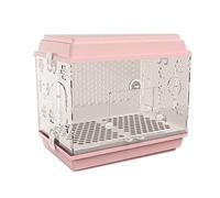 Cage d'oiseau, Cages à Oiseaux en Acrylique, Cages créatives, nichoir Portable, Grand, Cage de vol carrée(Pink)