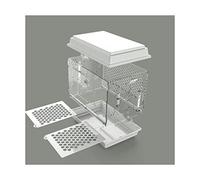 Cage d'oiseau, Cages à Oiseaux en Acrylique, Cages créatives, nichoir Portable, Grand, Cage de vol carrée(White)