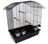 Cage D'Oiseau Pour Perroquet Canari Exotiques Noir