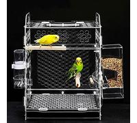 Cage d'oiseau Solide Cage d'oiseau de Compagnie Acrylique Birgure d'oiseau Respirant Parrot Tiger Skin Showing Cage avec Accessoires d'oiseau Cage pour Les Amateurs de loyers Cage