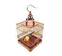 Cage d'oiseaux en Bois Solide en Bois Massif en Bois Massif Cages d'oiseau Grand ébène Pourpre Santal de Santal Cage d'oiseau en Bois de Santal pour Tous Les Petits Oiseaux (b)