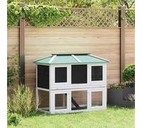 vidaXL Cage double pour animaux en bois