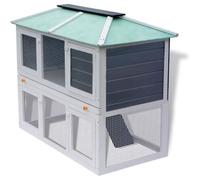 Cage double pour animaux lapins Bois 130 x 68 x 105 cm