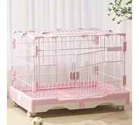 Cage empilable à double porte avec plateau à tiroir, idéale pour les chiens, les chats et les lapins, durable et pratique pour un usage domestique