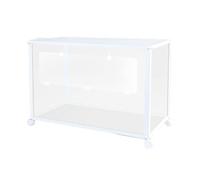 Cage en acrylique transparent pour petits animaux - Habitat pour cochon d'Inde, gerbille, souris avec aménagement paysager épais pavé et vue à 360°