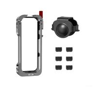 Cage en alliage d'aluminium pour appareil photo Insta360 X5 avec griffe de montage à vis 1/4 Interface de base extensible horizontal accessoire cache objectif microphone