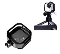 Cage en aluminium compatible avec Insta360 Go Ultra - Support multifonction avec dissipation de la chaleur, port de charge et filetage 6,35 mm pour prise de vue horizontale et verticale (charge double