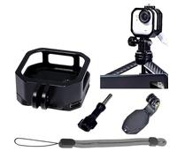 Cage en aluminium compatible avec Insta360 Go Ultra - Support multifonction avec dissipation de la chaleur, port de charge et filetage 6,35 mm pour prise de vue horizontale et verticale (charge