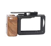 Cage en bois et aluminium pour DJI Action 6, base ergonomique à dégagement rapide avec cordon, cadre à dégagement rapide, support de caméra d'action, accessoire de protection de cadre de poignée de