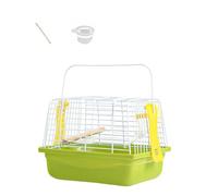 Cage en fil de fer pour perroquets, conures perruches avec plateau amovible et perchoir confortable