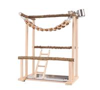 Cage en matériaux ondulés - Support pour jouets - Pour perroquets - Pont pour études d'alimentation - Pont de gymnastique pour perruches - Support pour jouets pour oiseaux
