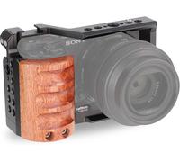 Cage En Métal Avec Poignée En Bois Pour Alpha Zv-E10 Accessoires De Pr De Vue Vidéo, Micro Griffe/Extension De Lumière, Cage Vidéo Pour Filmer Vlog Camera Kit[Gopro2204]
