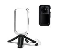 Cage en métal compatible avec Insta360 X6, cadre en alliage d'aluminium avec support de griffe et mini trépied pour vlogging et prise de vue en plein air