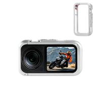 Cage en Métal pour Insta360 X6 Support à Dégagement Rapide Horizontal et Vertical, Cadre de Protection Multifonctionnel Résistant Aux Chocs et Aux Chutes pour 360 X6，Blanc