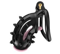 Cage en résine spécifique à l'entraînement pour Hommes avec Crampons Souples, légère et Facile à Transporter, avec 5 Anneaux fixes-RY056FR (Pointes Souples Noires, B7B)