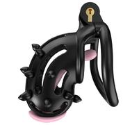 Cage en résine spécifique à l'entraînement pour Hommes avec Crampons Souples, légère et Facile à Transporter, avec 5 Anneaux fixes-RY056FR (Pointes Souples Noires, C7B)