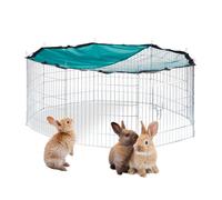 Cage exterieur lapin parc pour rongeurs enclos zingué protection soleil 4 kg
