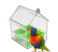 Cage - Feeder Bird House | Cages De Perroquet | Mangeoires À Oiseaux Décoratives | Finch Canaris Transparent Bath Taip Water Food Plat for Finch Hummingbird Patio Balcony Fence Garden Amateur P