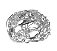 Cage florale à fleurs DIY - Arrangeur de fleurs en boule de fil avec insert de couvercle en métal, outil de composition florale recyclable en d'aluminium pour la maison, la fête, la décoration