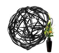 Cage florale à fleurs DIY - Arrangeur de fleurs en boule de fil avec insert de couvercle en métal, outil de composition florale recyclable en d'aluminium pour la maison, la fête, la décoration