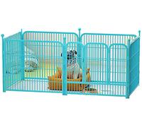 Cage for Animaux De Compagnie Clôture Intérieure for Grand Espace Ensemble Bielle Petits Et Moyens Chats Chiens Tailles,Bleu,M