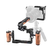 Cage for Appareil Photo avec poignée en Bois, Compatible avec Sony FX3 et FX30, Cadre en Alliage d'aluminium(FX3 FX30 Full Kit)