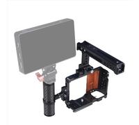 Cage for Appareil Photo Sony ZV-E10 avec poignée latérale et poignée supérieure, système de Tournage vidéo Vlog avec Supports(Type C L Plate)
