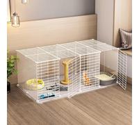 Cage for chat - Cage for chat, enclos for chat, cage à furet d'intérieur, cages for petits chiens, chenils d'intérieur for chat, cages en métal amovibles, faciles à nettoyer, idéales for 1 à 3 chats(C