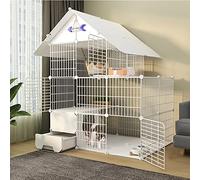 Cage for Chat - Clôture for, Cage for avec bac à litière, clôture for Animaux de Compagnie Faite Maison Porte, for, chenil Pliable, Cour for Petits