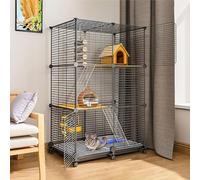 Cage for chat d'intérieur, cage for furet, chinchilla, cage for petits animaux, maison for chat, parc for animaux de compagnie, utilisation en intérieur, cage for chats, lapin, chinchilla, cochon d'In