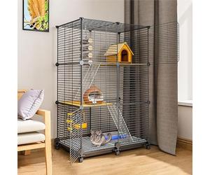 Cage for chat d'intérieur, cage for furet, chinchilla, cage for petits animaux, maison for chat, parc for animaux de compagnie, utilisation en intérieur, cage for chats, lapin, chinchilla, cochon d'In