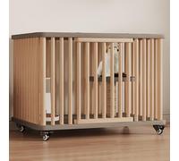 Cage for Chat, Enclos en Bois avec roulettes, Maison for Chats, Parc for Chats, Chenil for Chat, Griffoir Intégré, Lieu d'exercice Idéal