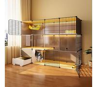 Cage for Chat Intérieure, Enclos for Chat avec Bac À Litière