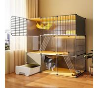Cage for Chat Intérieure, Enclos for Chat avec Bac À Litière