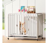 Cage for Chien en Tube carré Solide, chenil for, Meubles de Cage for, Audacieux à Six côtés amélioré, et Robuste(78.2x52.5x63cm)