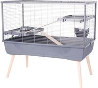 Cage grillagée lapin et rongeur sur pieds - L. 99 x l. 54 x H. 92 cm - NeoLife 100 L - Zolux Gris