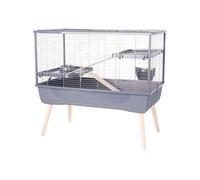 Cage grillagée lapin et rongeur sur pieds NeoLife 100 L - Gris