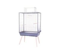 Cage grillagée surélevée pour oiseau Pour perruche calopsitte canari 81 48 1