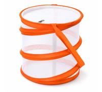 Cage-Habitat pour Papillons, Enceinte en Filet Pliable pour L'observation des Chenilles, des Chrysalides Et des Papillons, Habitat pour Insectes Pop-up Réutilisable pour La Maison(Orange)