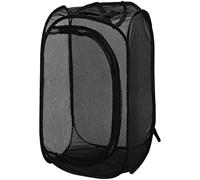 Cage Habitat pour Papillons, Filet Noir à Bord Noir, 40 x 40 x 60 cm, Pliable, enclos pour vers et Plantes, boîte d'observation Transparente pour l'élevage, Petits Animaux
