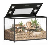 Cage hamster - habitat pour rongeur - PawHut - base profonde, couvercle ouvrant, aérations - acrylique métal - 80x45x50,5cm - noir